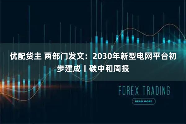 优配货主 两部门发文：2030年新型电网平台初步建成丨碳中和周报